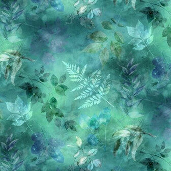 Stof 3906-127 Dandelion Wishes by Hoffman fabrics, digitale print